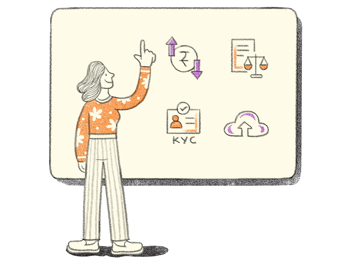Digital loan process illustration